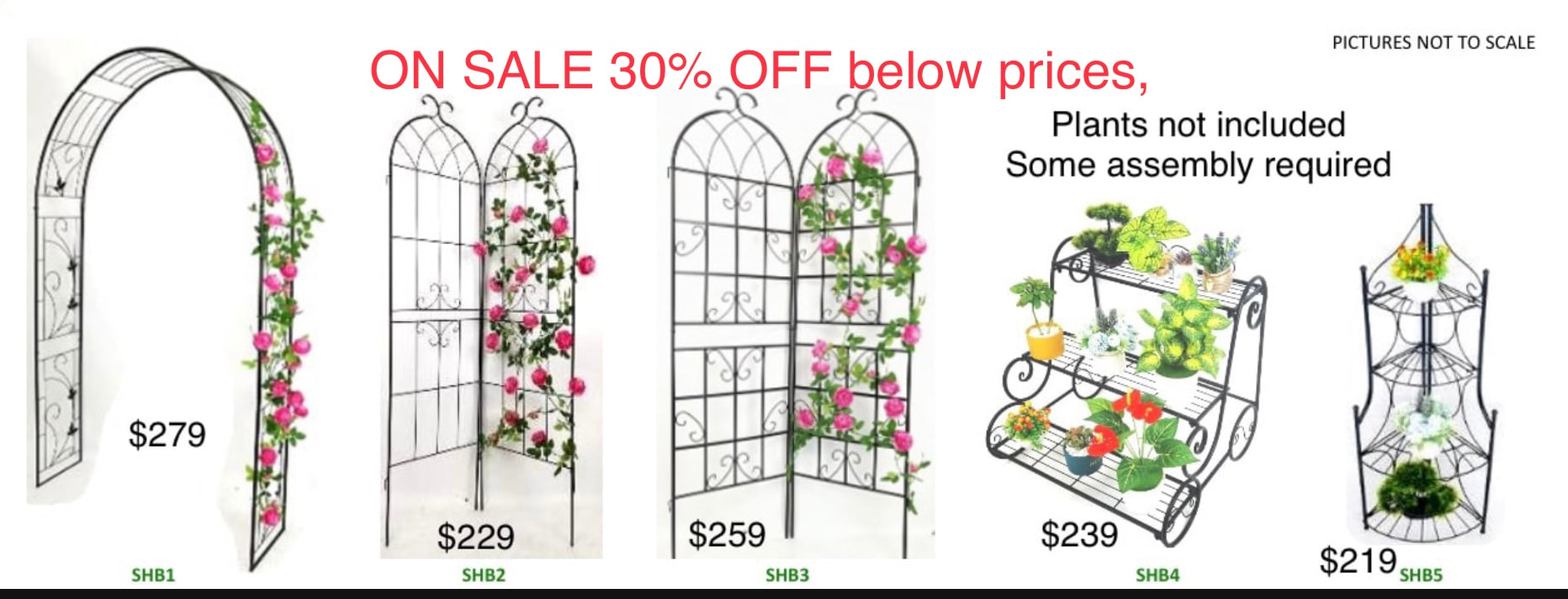 plant and trellis stands