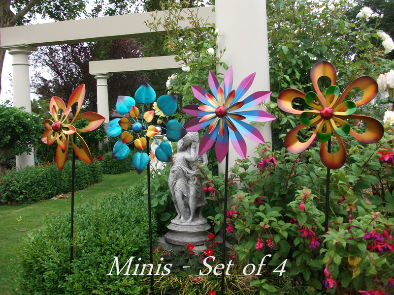 mini coloured daisy wind sculpture 
