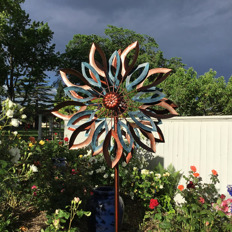petal multi coloured wind sculpture