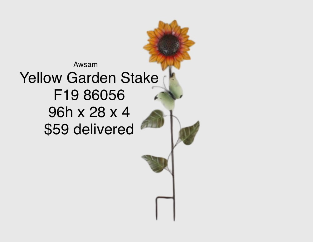 yellow garden stake